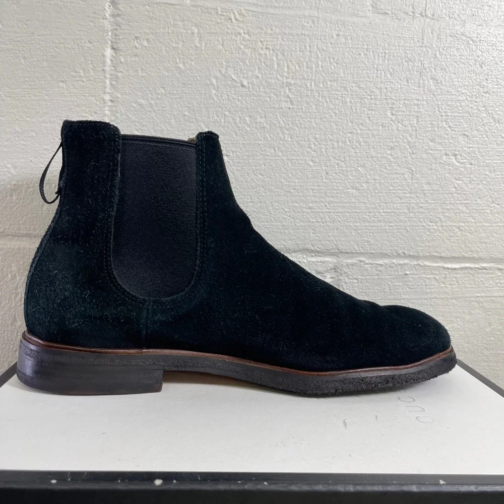 Clarks 21621 Chelsea Ankle Boots Black Suede Pull On Men's Size 11 US/10 UK